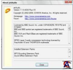 JetAudio 7.1.9 Plus VX (2009) PC