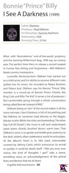 Bonnie Prince Billy - I See A Darkness