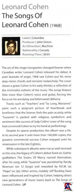 Leonard Cohen - Songs Of Leonard Cohen